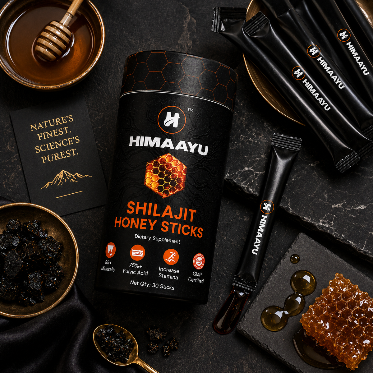 Himaayu Shilajit Honey Stick Gold